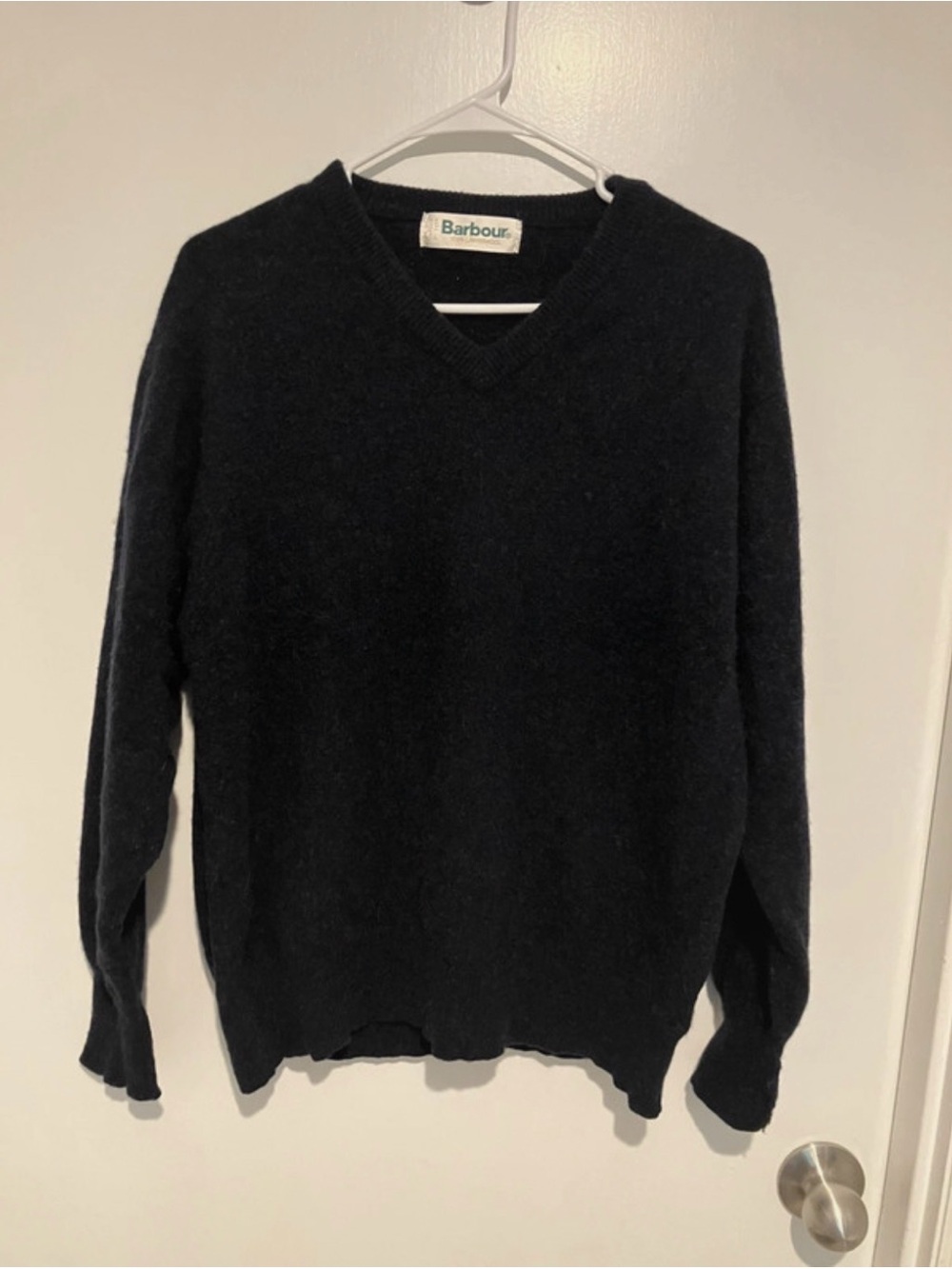 Barbour Men's V-Neck Sweater in Gray